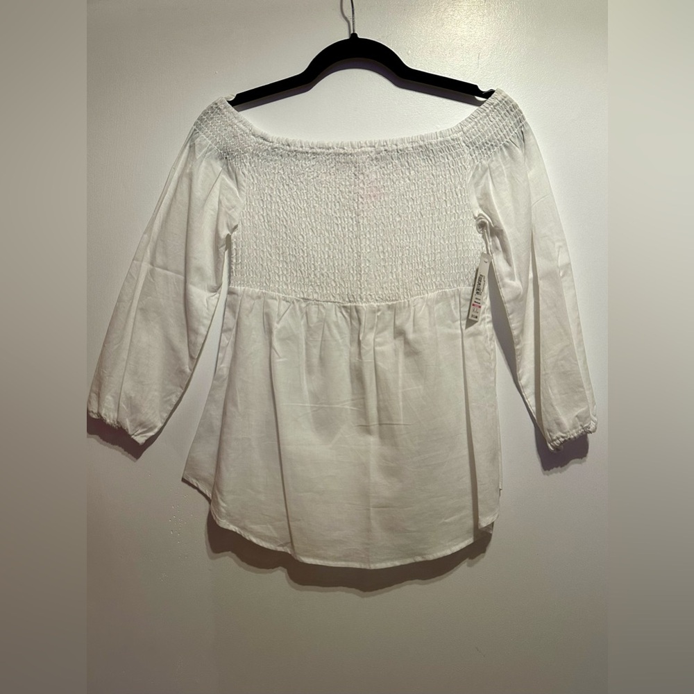 No Boundaries Off-Shoulder White Blouse